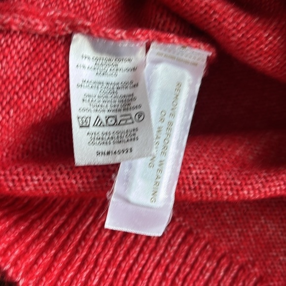 LOFT Red Turtleneck Sweater with Long Dolman Sleeves and Relaxed Fit Size M - Picture 6 of 12